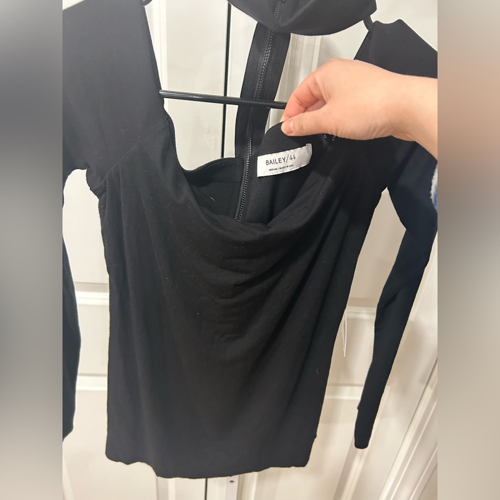 Bailey 44 Black Cutout Long Sleeve Top - Picture 3 of 5